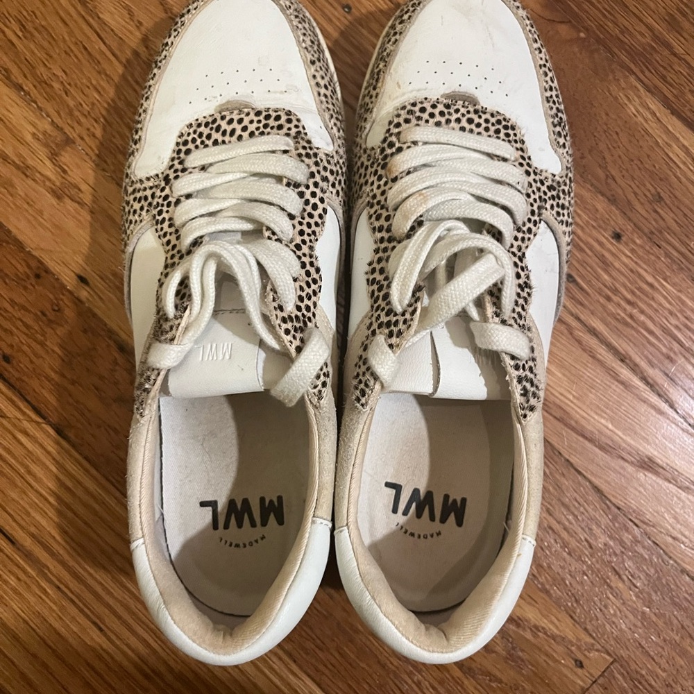 Madewell court sneakers in spotted calf hair - Picture 3 of 5